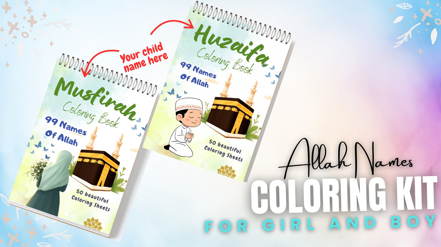 Allah Name Coloring Book