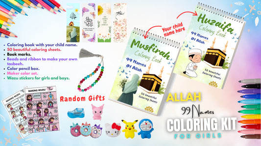 Allah 99 Names Coloring Kit (7 in 1)